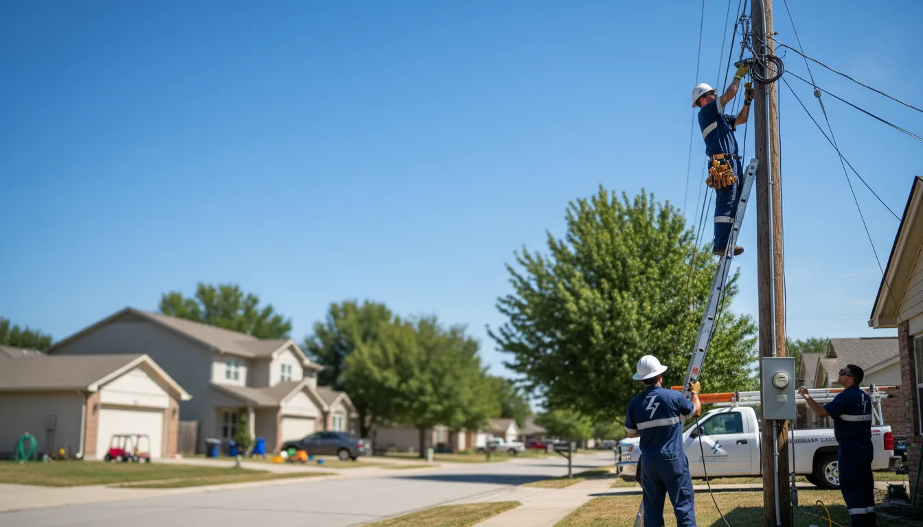 Residential electrician providing installation services in Montgomery, LA